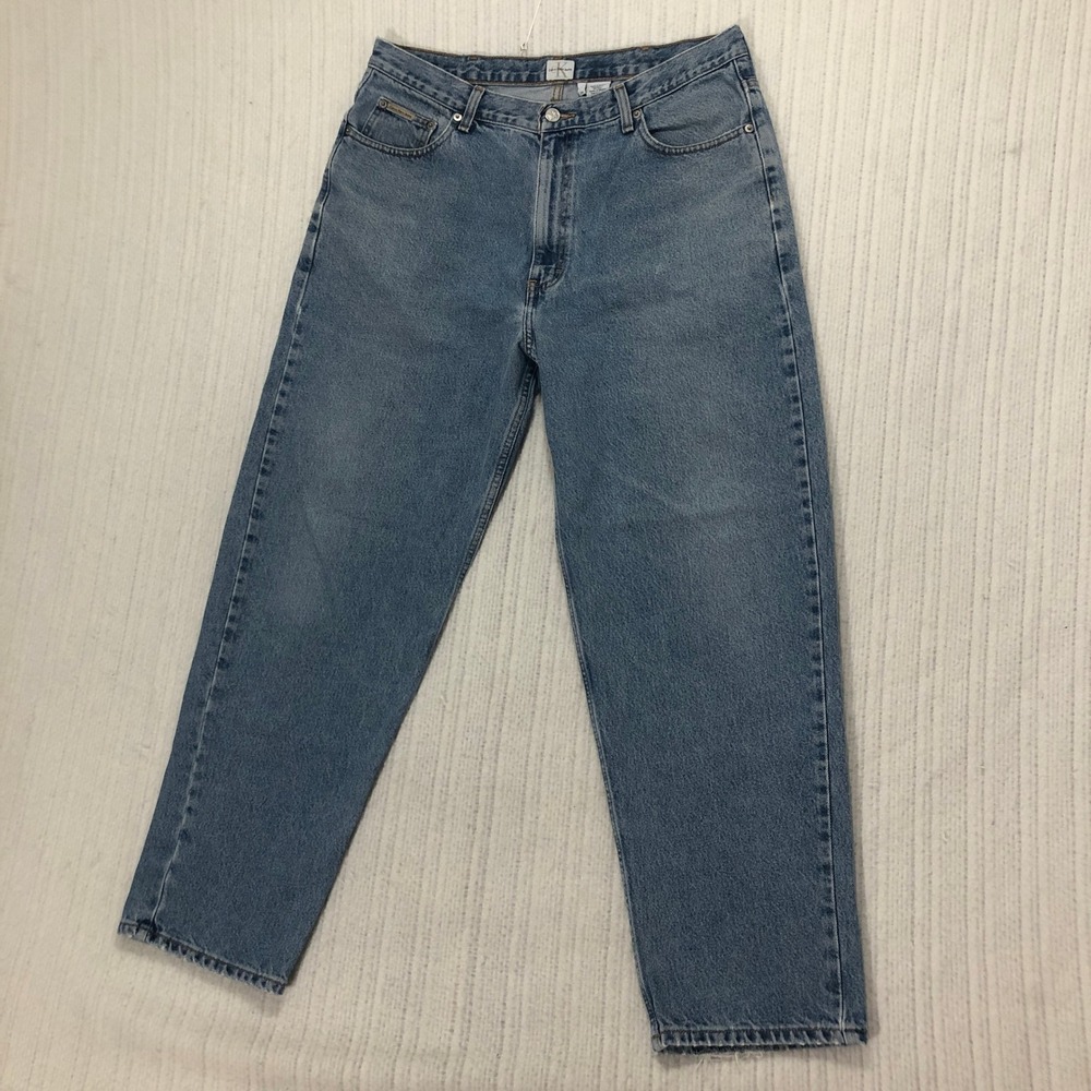Calvin Klein Jeans Relaxed Fit Men's Denim Jeans - Light Blue